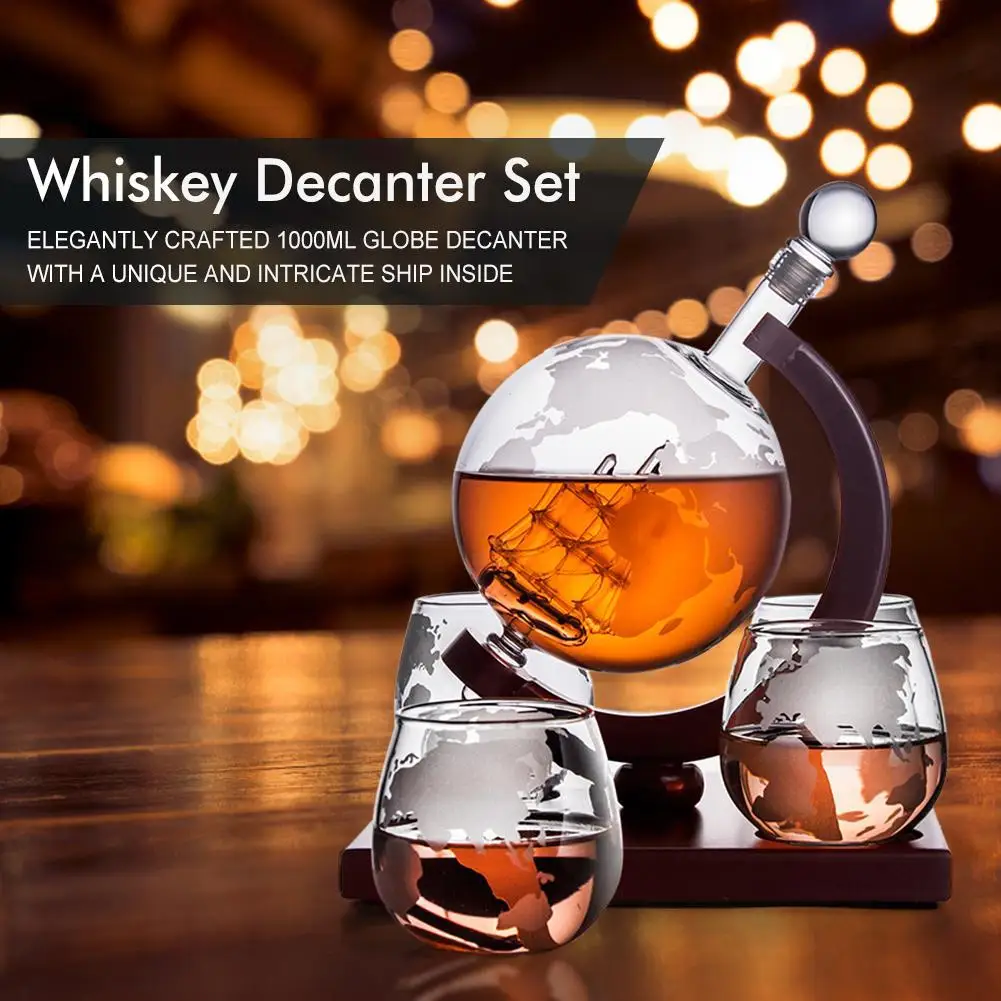 850ml 위스키 글로브 디캔터 세트(2개의 에칭 글로 - Decanter Globe Set 리뷰 및 가격
