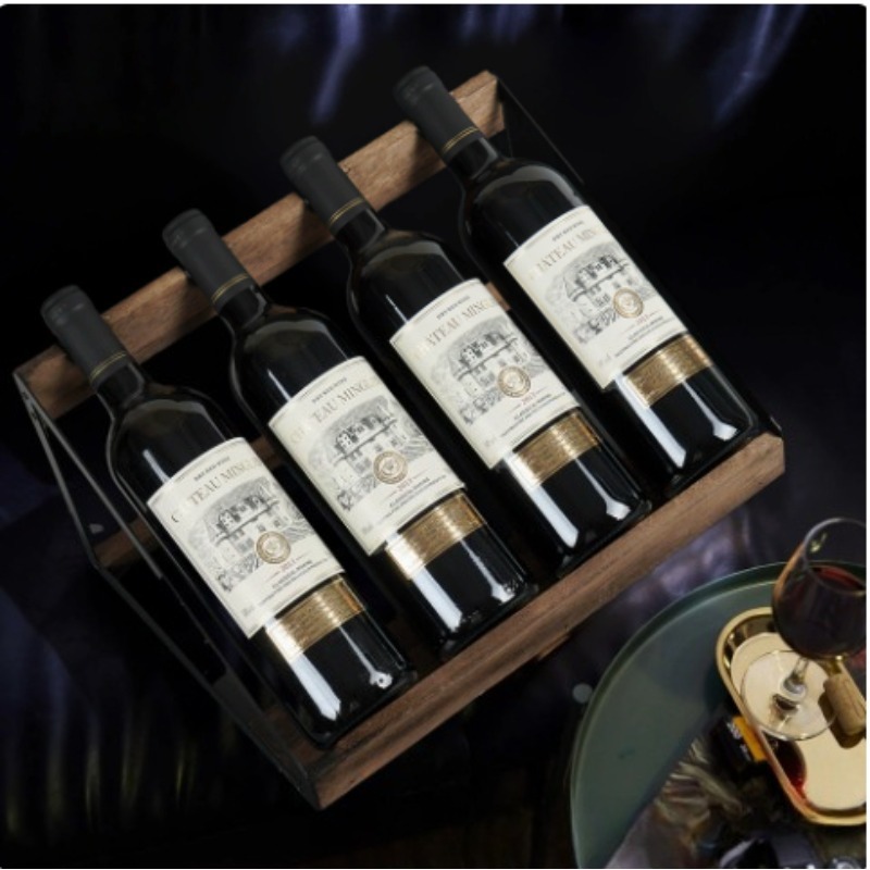 홈 바 나무 와인 랙 와인 병 홀더 레트로 속이 빈 철 - Home Bar Shelf 리뷰 및 가격