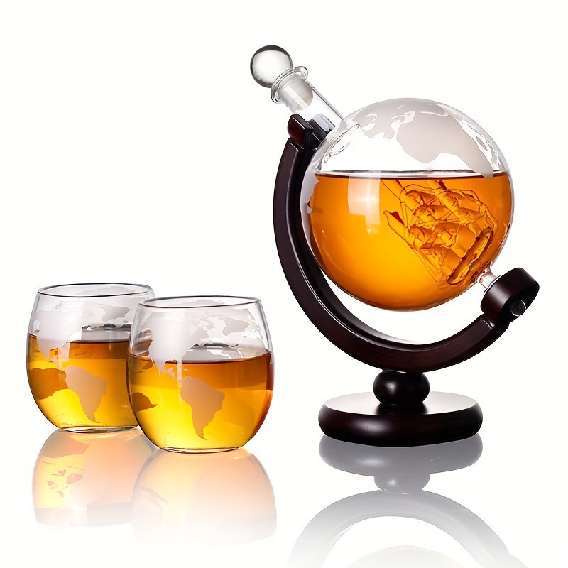지도가 있는 글로브 디캔터 세일링 위스키 글라스 디스펜 - Decanter Globe Set 리뷰 및 가격