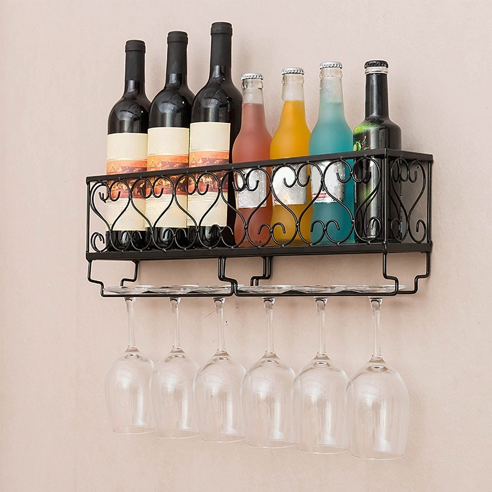 1Pcs 벽걸이 와인병 랙 고품질 금속 간편 설치 안정 - Home Bar Stand 리뷰 및 가격