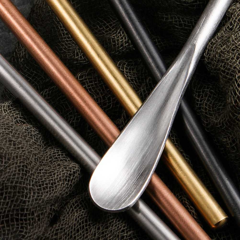 2Pcs 스테인레스 스틸 칵테일 스푼 긴 손잡이 짧은  - Bar Spoon Twisted 리뷰 및 가격