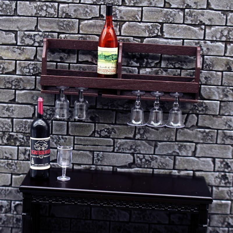 1세트 인형집 시뮬레이션 벽걸이 와인잔 랙 미니어처 디 - Home Bar Stand 리뷰 및 가격