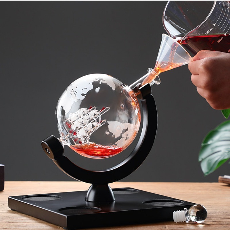 장식용 지구본 와인 디캔터 세트, 가정용 바 선물용 유 - Decanter Globe Set 리뷰 및 가격